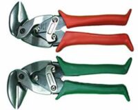 Right Hand Upright Tin Snips, Green Handles