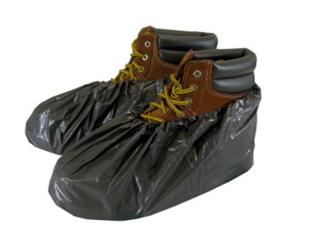 Shoe Covers Black Plastic