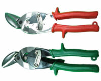 Right Hand Offset Tin Snips, Green Handles